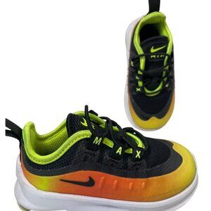Nike Air Max AXIS LU2 Little Boys Sneakers 6C Shoes Black Volt Orange AV7591-001